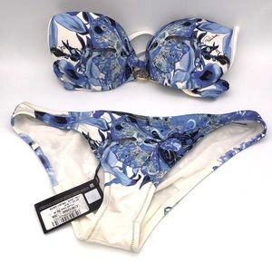 Roberto Cavalli Blue tropical floral Vibes